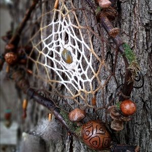 Handmade Nature-inspired dream catcher, made to order.